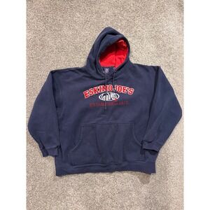 Eskimo Joes Sweatshirt Mens XXL Navy Blue Embroidered Hoodie Established 1975 *